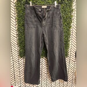 women’s wide leg Black Jeans